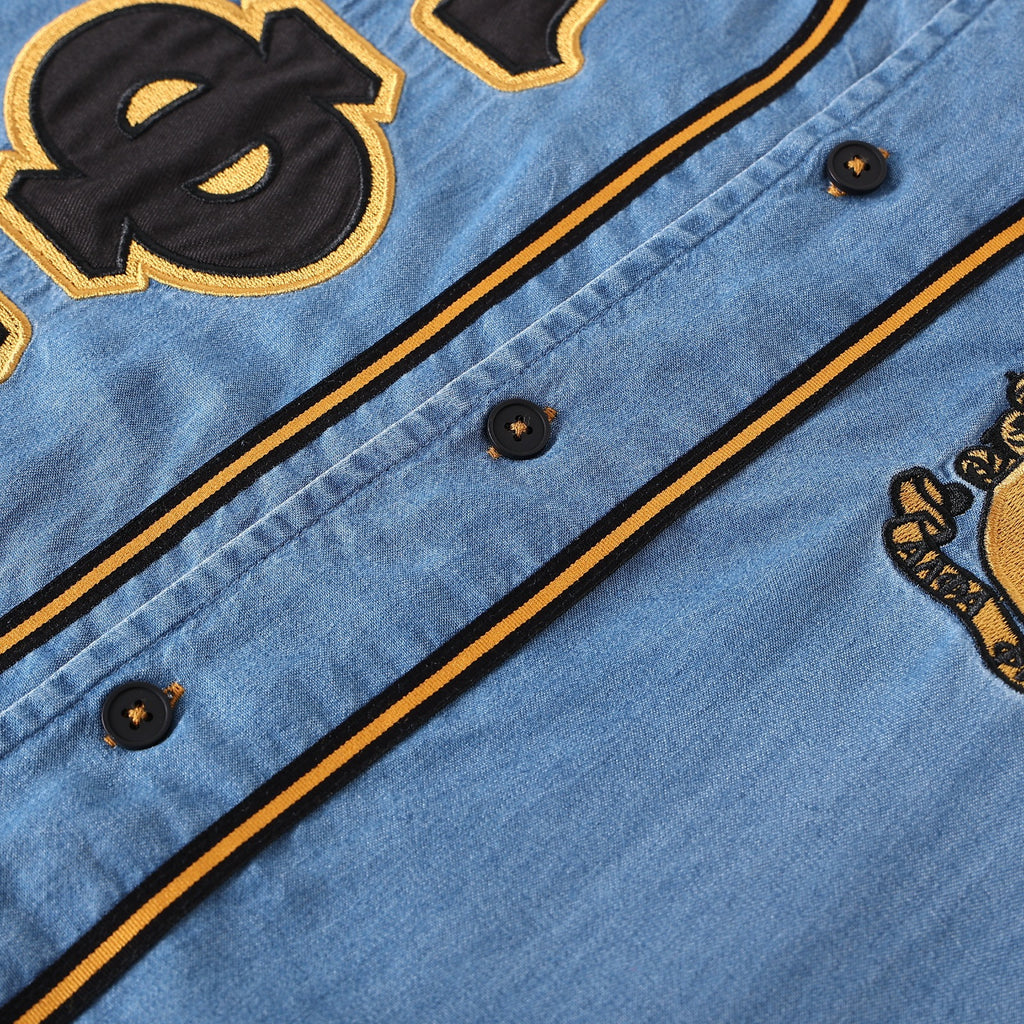 Alpha Denim Baseball Jersey – The King McNeal Collection