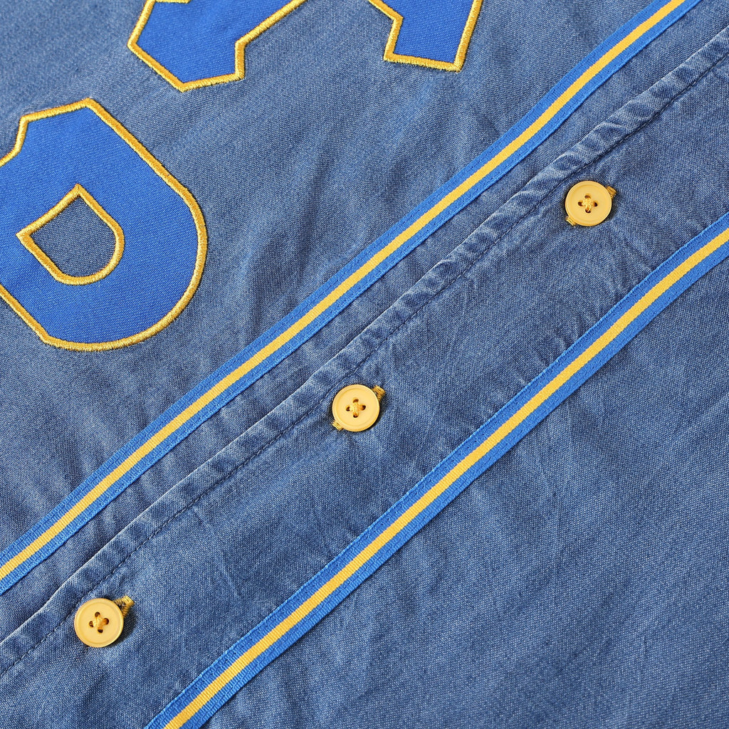 SGRho Denim Baseball Jersey – The King McNeal Collection