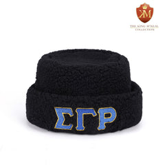 SGRho Black Sherpa Beanie Hat