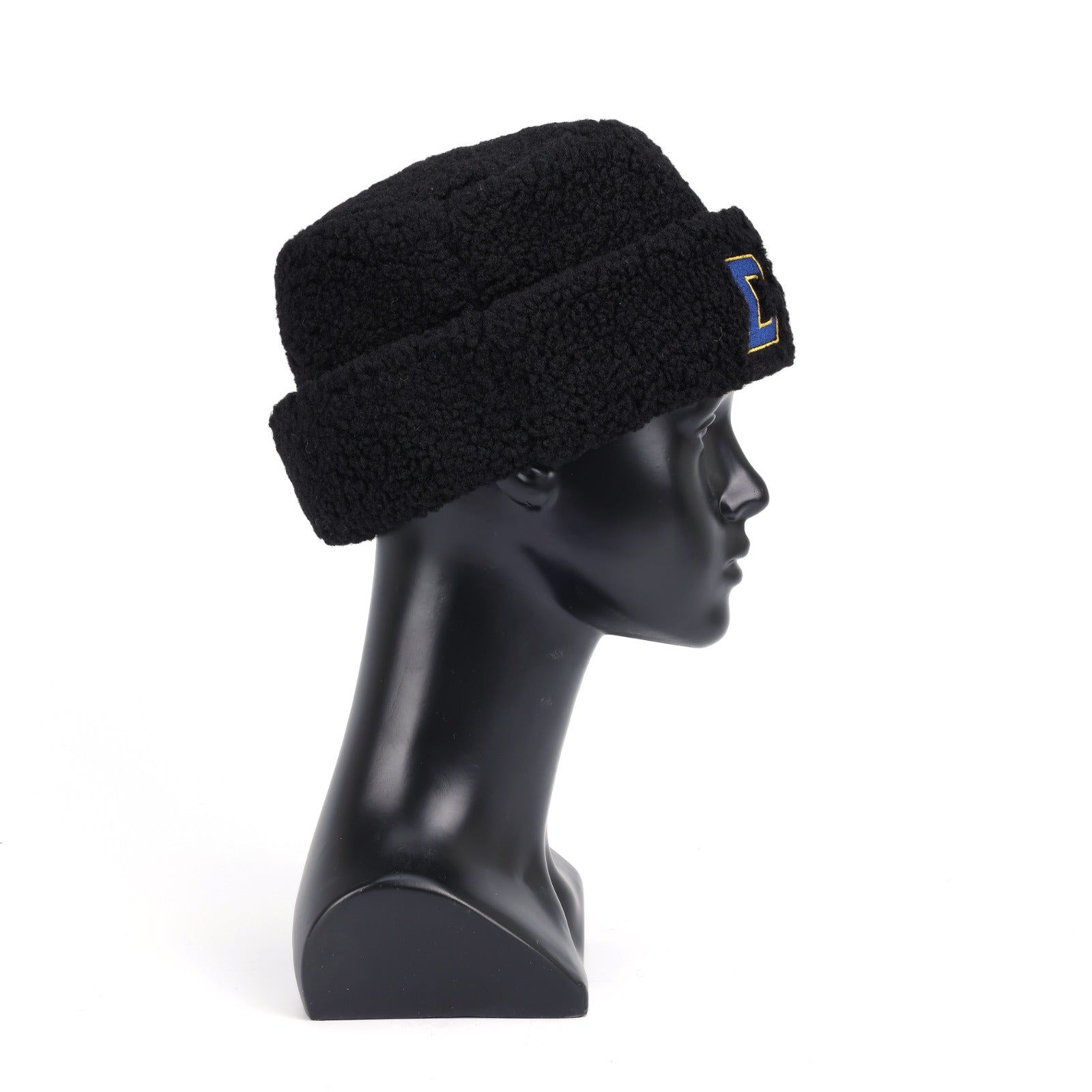 SGRho Black Sherpa Beanie Hat