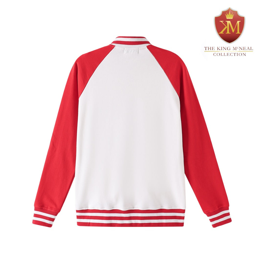 Delta White Varsity Fleece Jacket