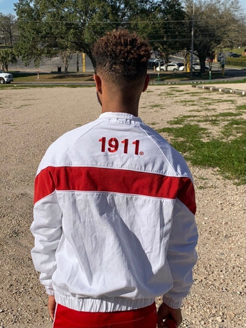 Red and white kappa on sale jacket