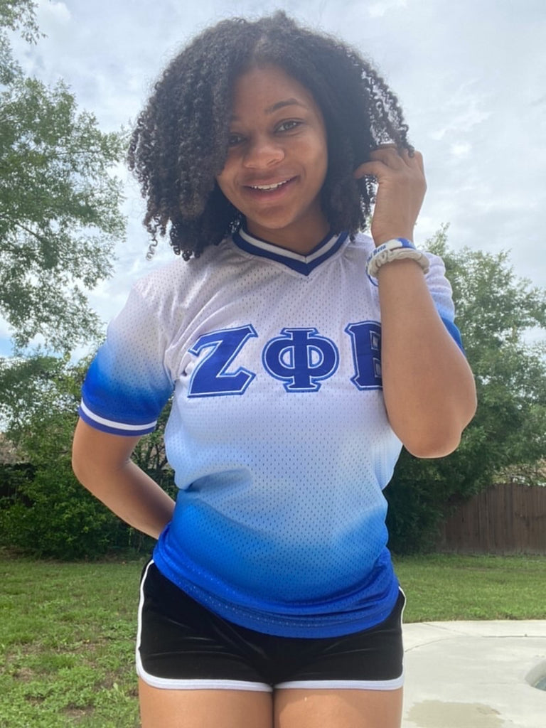 Zeta Phi Beta Pinstripe Baseball Jersey XS