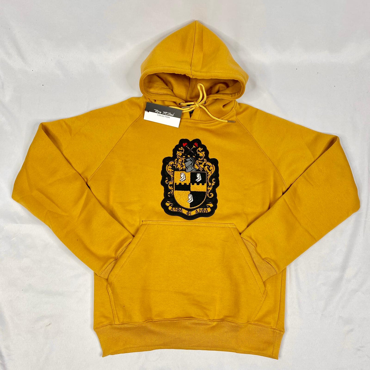 Alpha Gold Crest Chenille Hoodie