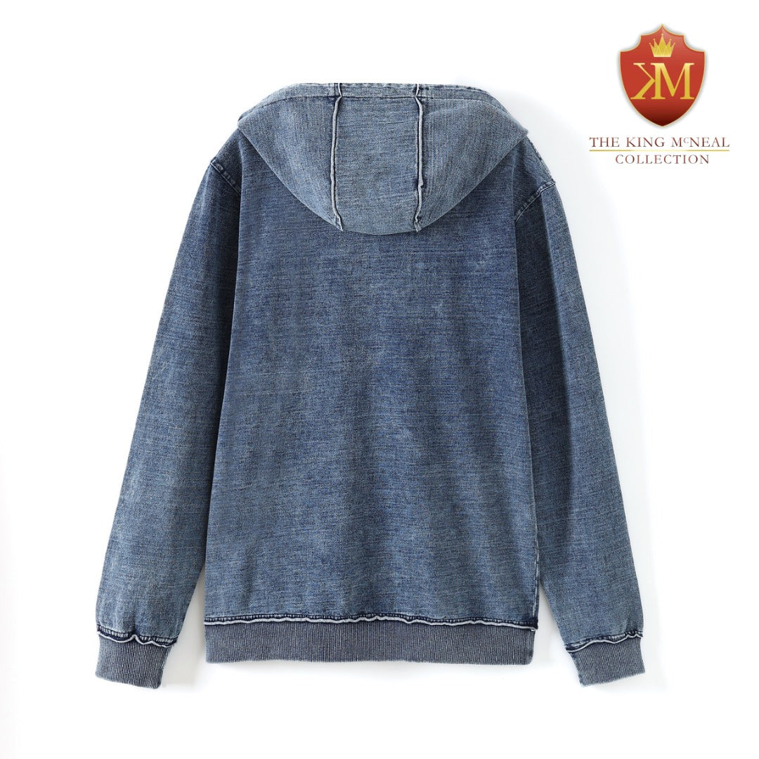 Delta 1913 Chenille Dark Washed Denim Hoodie