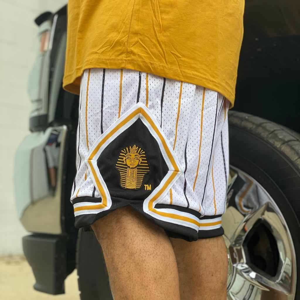 pinstripe basketball shorts