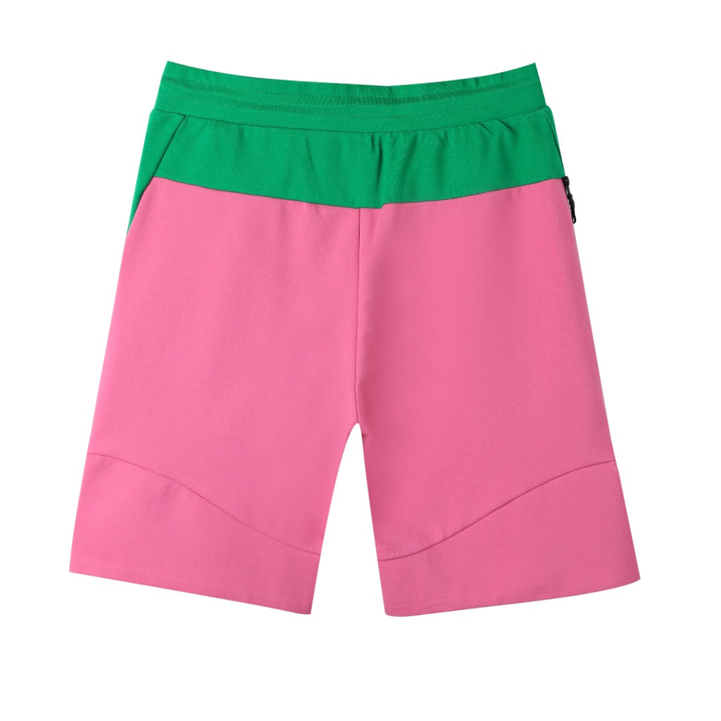 pink tech fleece shorts