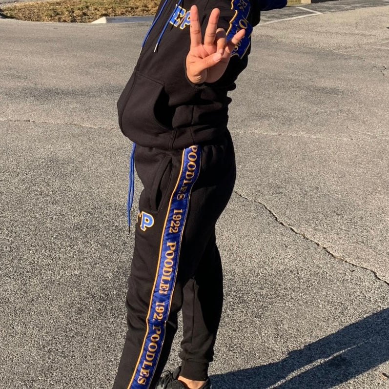 SGRho Black Tapered Joggers (Unisex Size)