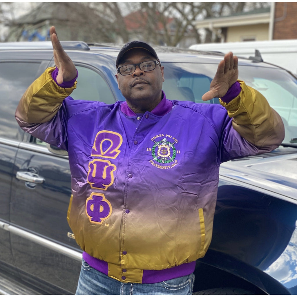 Omega Psi Phi Baseball Jacket Custom Fraternity Purple