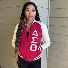 Delta Crimson Varsity Fleece Jacket