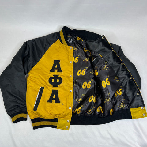 Alpha Old Gold Bomber Jacket Custom Lining – The King McNeal Collection