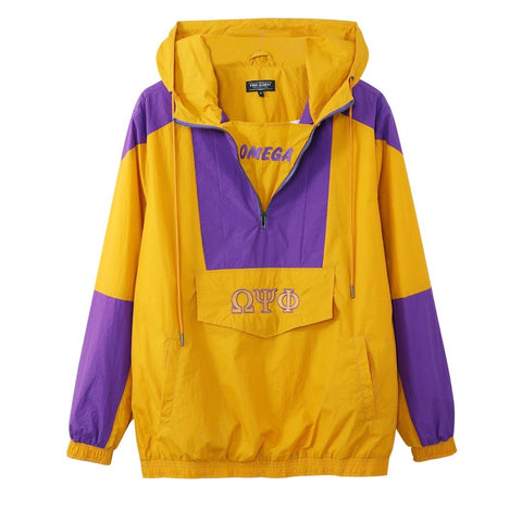 Omega PSI Phi Half Zip Windbreaker Jacket S