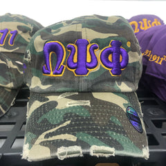 Omega Psi Phi Camo dad hat