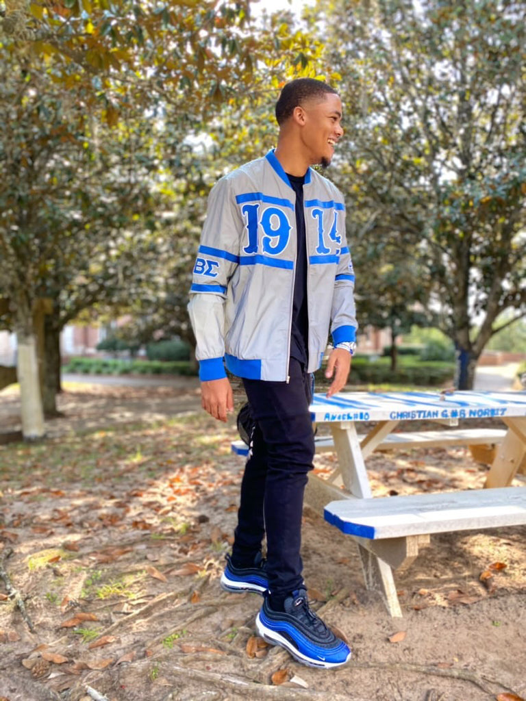 Phi Beta Sigma Reflective Bomber Jacket – The King McNeal Collection