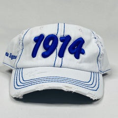 PBS White Denim 1914 dad hat