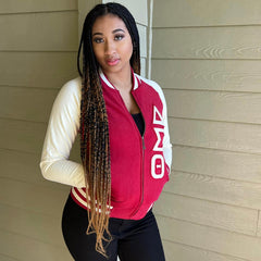 Delta Crimson Varsity Fleece Jacket