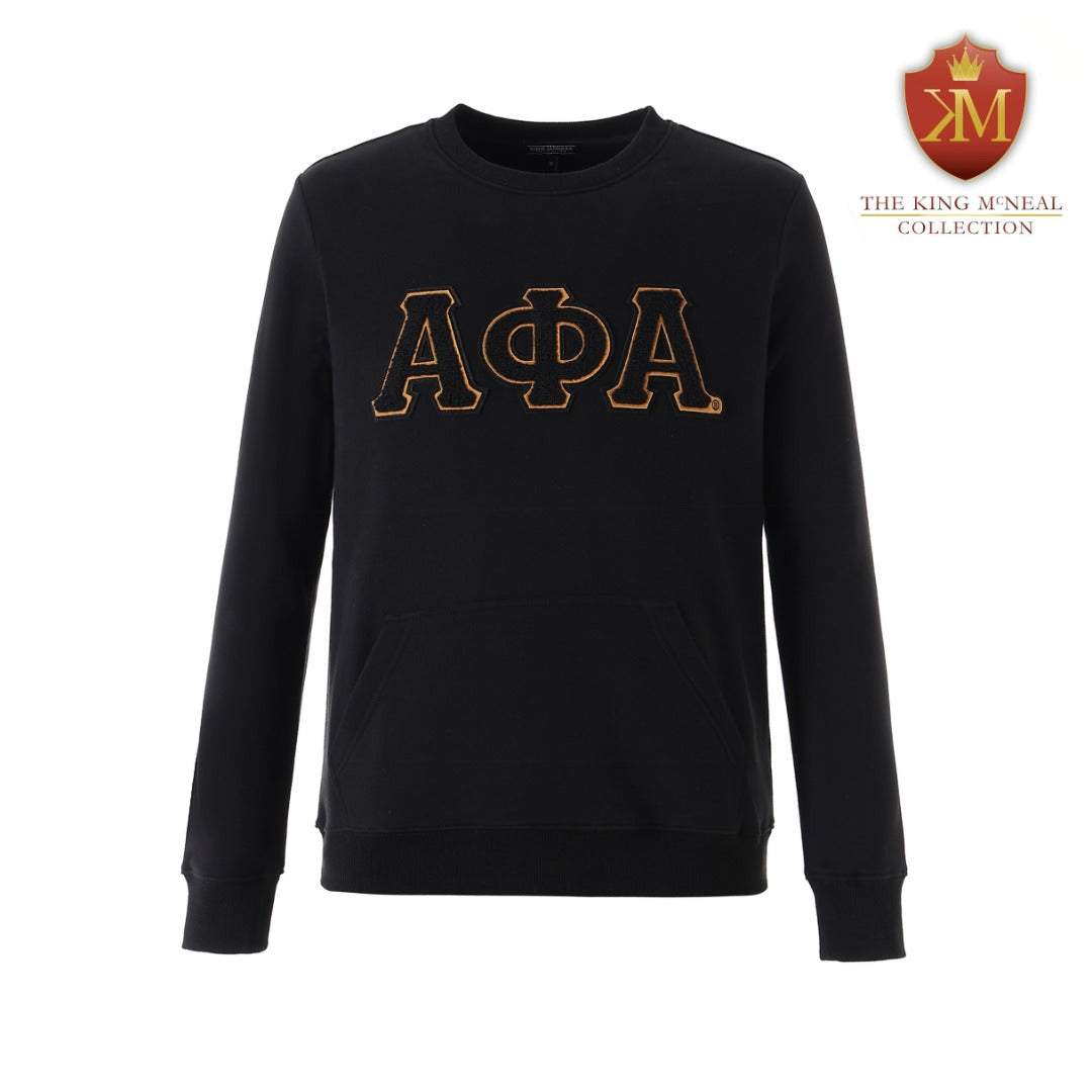 Alpha Black Pocket Crewneck