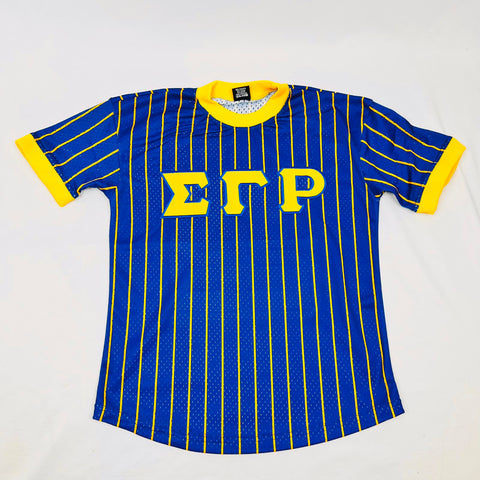 Striped Baseball Jersey - Navy