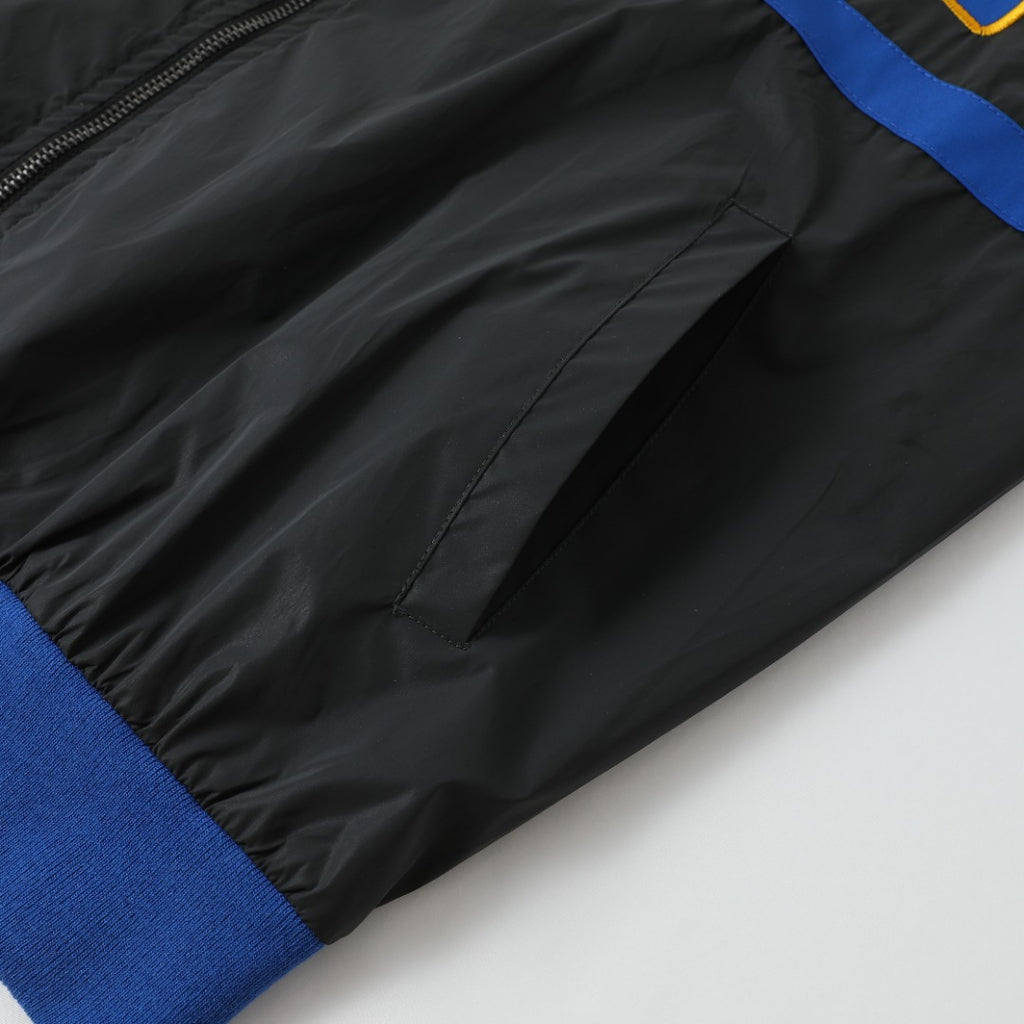 SGRho Black 3M Reflective Bomber Jacket