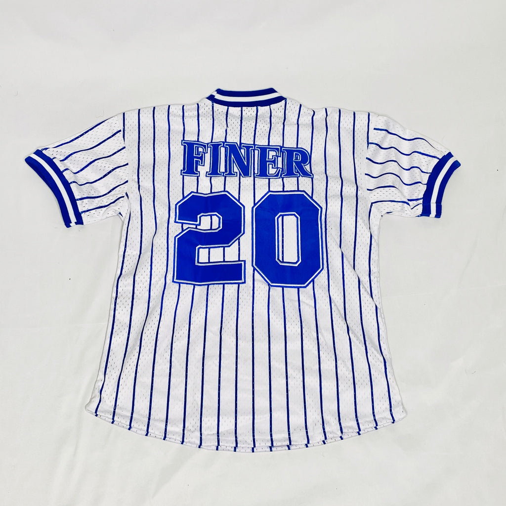 Zeta Phi Beta Blue Pinstripe Baseball Jersey 4XL