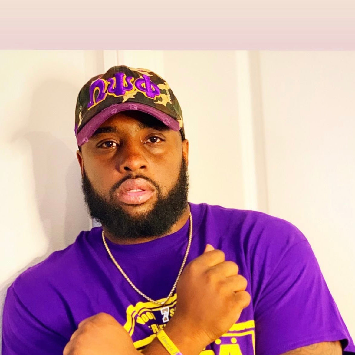 ΩΨΦ Camo/Purple Dad Hat