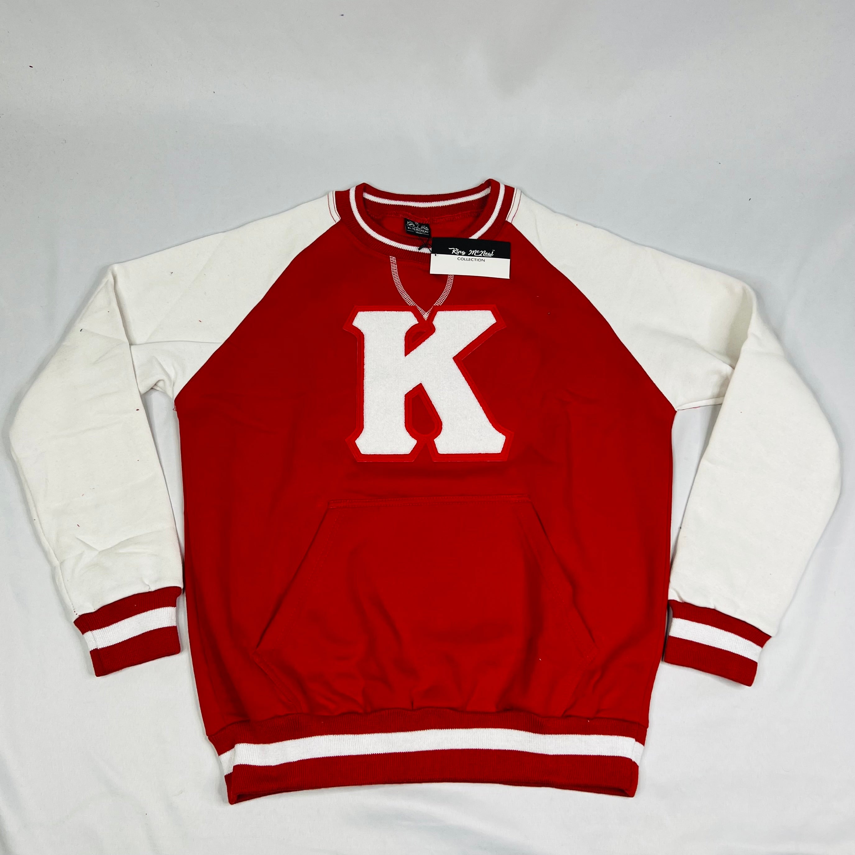 Kappa White/Red Chenille Crewneck